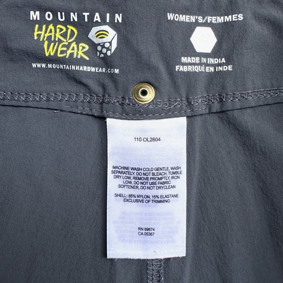 MOUNTAIN HARDWEAR 85% nylon 15% spandex grey womens short - 6 - Picture 4 of 6